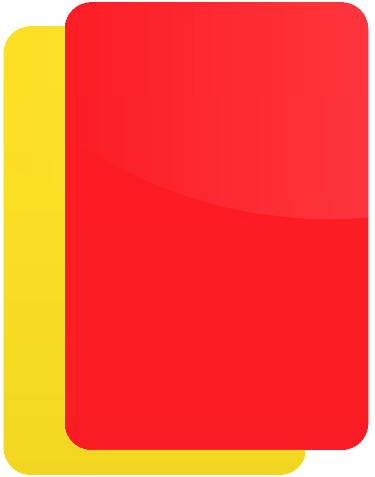 Második sárga: piros lap