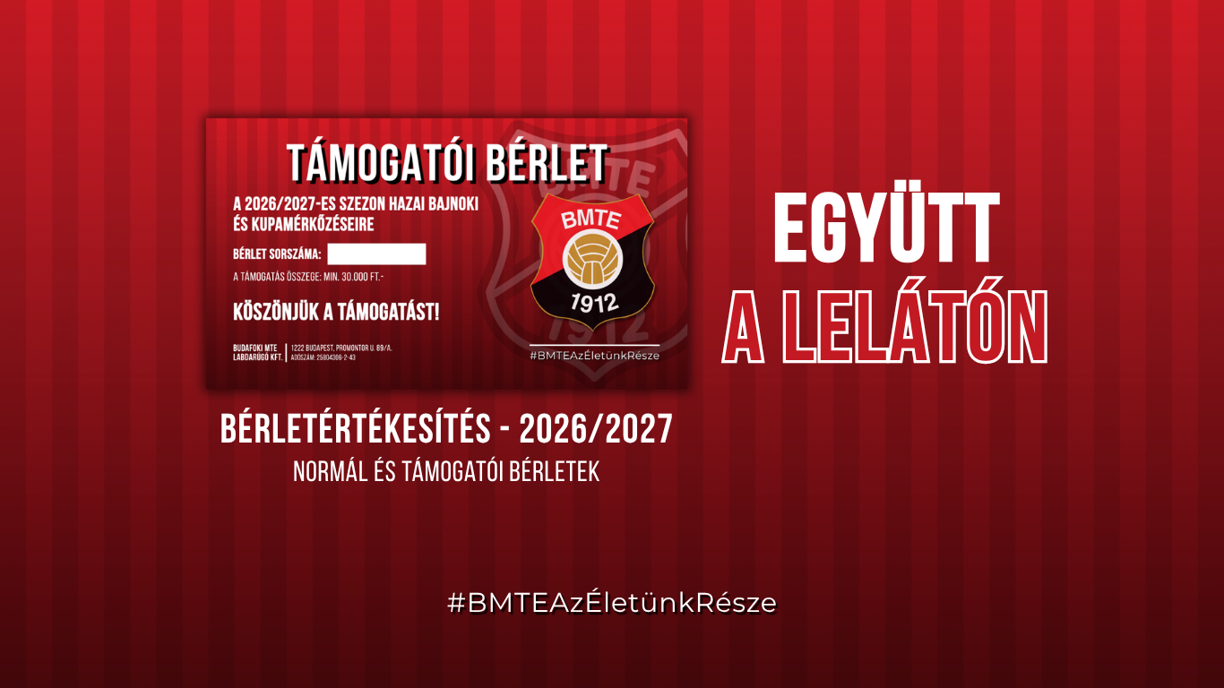 Együtt a lelátón – hétfőn kezdődik a bérletértékesítés a 2026/2027-es szezonra
